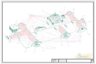 Luxuriöser Palast im klassischen Stil mit einem See