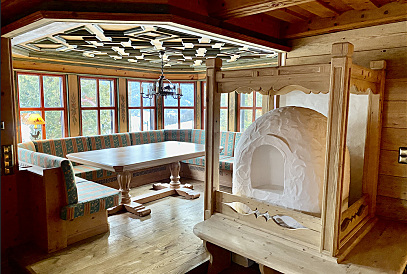 Chalet im alpinen Stil an der Skipiste