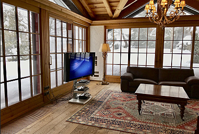 Alpine-style chalet on the ski slope