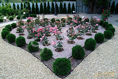 Luxurious palace in classical style with a lake