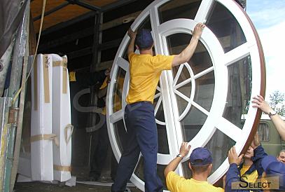 Luxurious palace in classical style with a lake